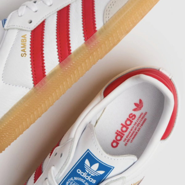 Adidas Samba | Red & White Shoes