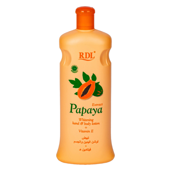RDL Papaya Extract Whitening Hand & Body Lotion + Vitamin E 600 ml