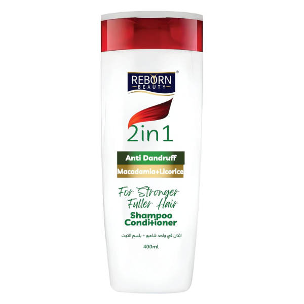Reborn Beauty 2-in-1 Shampoo Anti-Dandruff - Macadamia & Licorice, 400ML