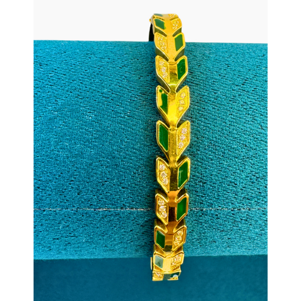 Adjustable Bangle with Charm | 10K Gold | Non-Tarnish