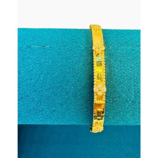 Pearl-Embedded Gold Bracelet | Gold 10K | Non-Tarnish