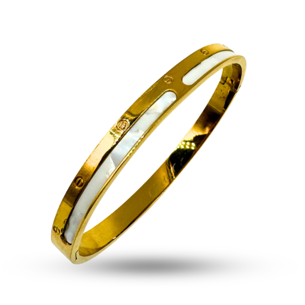 Pearl-Embedded Gold Bracelet | Gold 10K | Non-Tarnish