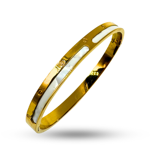 Pearl-Embedded Gold Bracelet | Gold 10K | Non-Tarnish