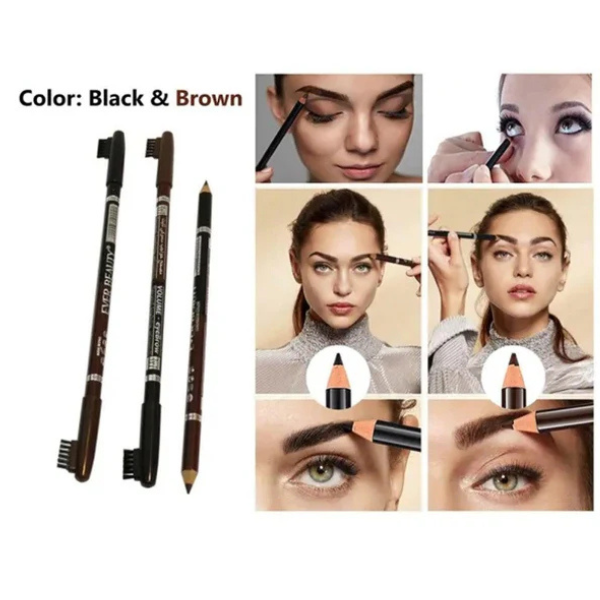 Ever Beauty Eyebrow Pencil 2 In 1 Black & Brown
