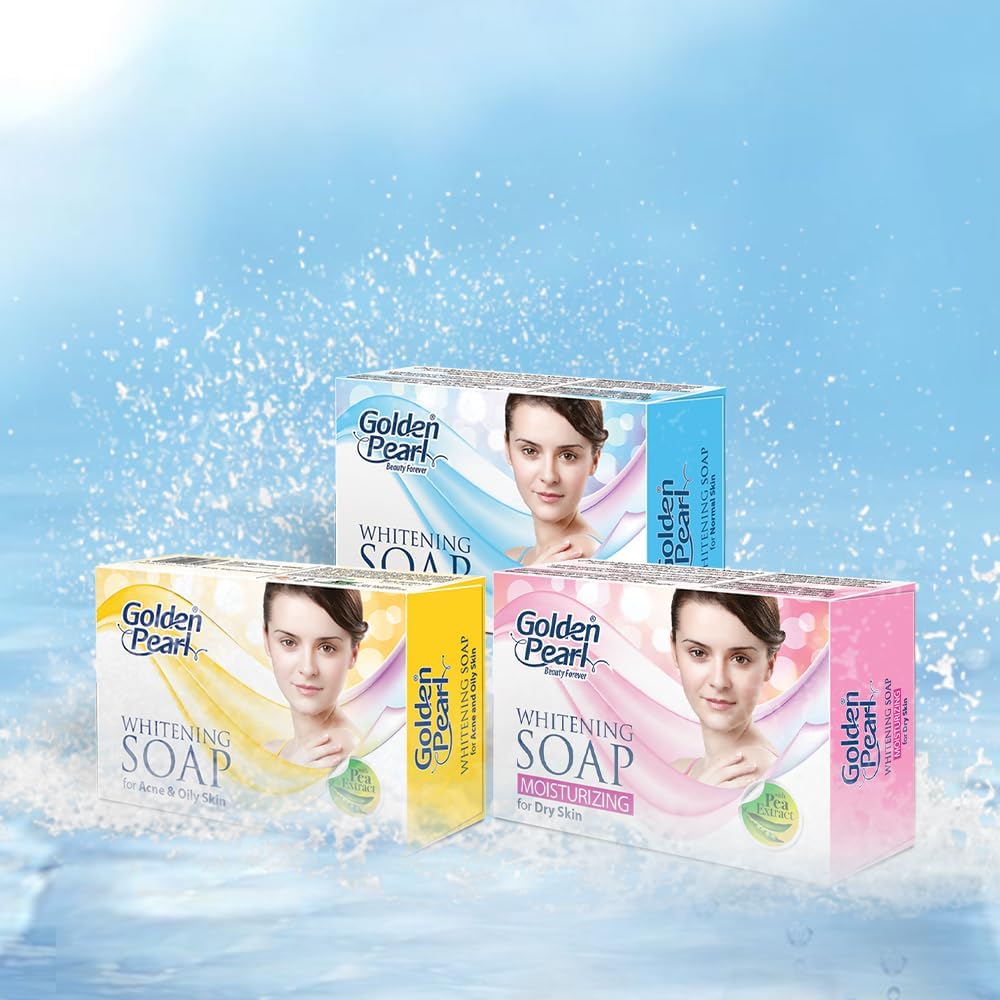 Golden Pearl Whitening Soap For Normal Skin With Pea Extract- 100gms