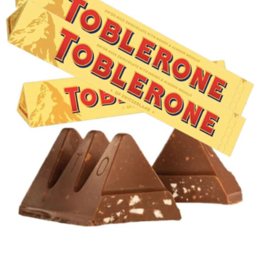 Toblerone Swiss Milk Chocolate Bar with Honey and Almond Nougat 35 g, 24-Pack